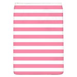 Horizontal Stripes - White and Flamingo Pink Removable Flap Cover (L)