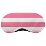 Horizontal Stripes - White and Flamingo Pink Sleeping Mask