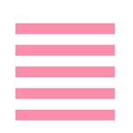 Horizontal Stripes - White and Flamingo Pink Greeting Card 4.5  x 6 