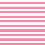 Horizontal Stripes - White and Flamingo Pink ScrapBook Page 8  x 8 