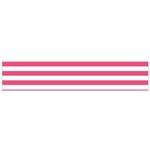 Horizontal Stripes - White and Dark Pink Flano Scarf (Small)