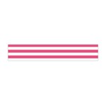 Horizontal Stripes - White and Dark Pink Flano Scarf (Mini)