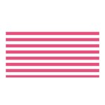 Horizontal Stripes - White and Dark Pink Satin Wrap