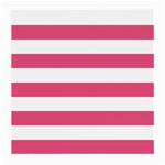 Horizontal Stripes - White and Dark Pink Medium Glasses Cloth (2 Sides)