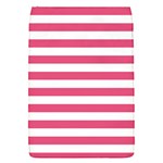 Horizontal Stripes - White and Dark Pink Removable Flap Cover (S)