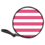 Horizontal Stripes - White and Dark Pink Classic 20-CD Wallet