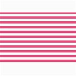 Horizontal Stripes - White and Dark Pink Collage 12  x 18 