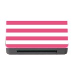 Horizontal Stripes - White and Dark Pink Memory Card Reader with CF