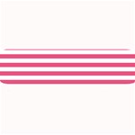 Horizontal Stripes - White and Dark Pink Medium Bar Mat
