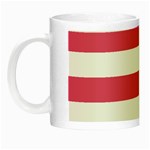 Horizontal Stripes - White and Dark Pink Night Luminous Mug