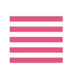 Horizontal Stripes - White and Dark Pink Greeting Card 5  x 7 