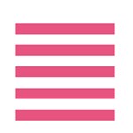 Horizontal Stripes - White and Dark Pink Greeting Card 4.5  x 6 