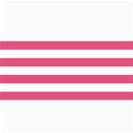 Horizontal Stripes - White and Dark Pink 4  x 8  Photo Cards