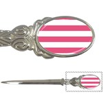 Horizontal Stripes - White and Dark Pink Letter Opener