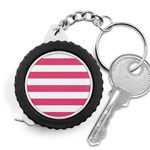 Horizontal Stripes - White and Dark Pink Measuring Tape