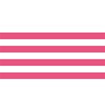 Horizontal Stripes - White and Dark Pink YOU ARE INVITED 3D Greeting Card (8x4)