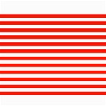 Horizontal Stripes - White and Ferrari Red Collage 11  x 14 
