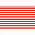 Horizontal Stripes - White and Ferrari Red Collage 12  x 18 