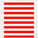 Horizontal Stripes - White and Ferrari Red Canvas 11  x 14 