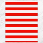Horizontal Stripes - White and Ferrari Red Canvas 12  x 16 