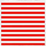 Horizontal Stripes - White and Ferrari Red Canvas 16  x 16 