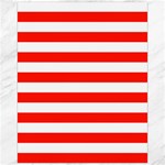 Horizontal Stripes - White and Ferrari Red Canvas 16  x 20 