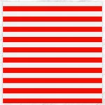 Horizontal Stripes - White and Ferrari Red Canvas 20  x 20 