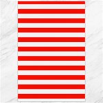 Horizontal Stripes - White and Ferrari Red Canvas 24  x 36 