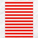 Horizontal Stripes - White and Ferrari Red Canvas 36  x 48 