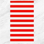 Horizontal Stripes - White and Ferrari Red Canvas 40  x 72 