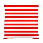 Horizontal Stripes - White and Ferrari Red Standard Cushion Case (Two Sides)