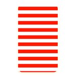 Horizontal Stripes - White and Ferrari Red Memory Card Reader (Rectangular)