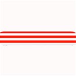 Horizontal Stripes - White and Ferrari Red Small Bar Mat