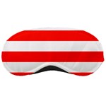 Horizontal Stripes - White and Ferrari Red Sleeping Mask