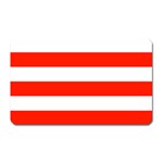 Horizontal Stripes - White and Ferrari Red Magnet (Rectangular)