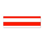 Horizontal Stripes - White and Ferrari Red Sticker (Bumper)