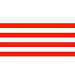 Horizontal Stripes - White and Ferrari Red YOU ARE INVITED 3D Greeting Card (8x4)