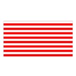 Horizontal Stripes - White and Red Satin Shawl
