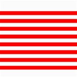 Horizontal Stripes - White and Red Collage 8  x 10 