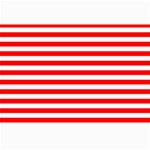 Horizontal Stripes - White and Red Collage 12  x 18 