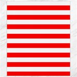Horizontal Stripes - White and Red Canvas 8  x 10 