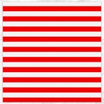 Horizontal Stripes - White and Red Canvas 12  x 12 