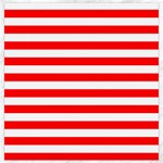 Horizontal Stripes - White and Red Canvas 16  x 16 