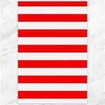 Horizontal Stripes - White and Red Canvas 20  x 30 