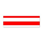 Horizontal Stripes - White and Red Sticker Bumper (100 pack)