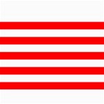 Horizontal Stripes - White and Red 5  x 7  Photo Cards