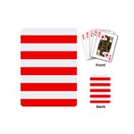 Horizontal Stripes - White and Red Playing Cards (Mini)