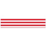Horizontal Stripes - White and Alizarin Red Flano Scarf (Small)