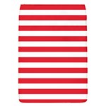 Horizontal Stripes - White and Alizarin Red Removable Flap Cover (S)