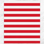 Horizontal Stripes - White and Alizarin Red Canvas 8  x 10 